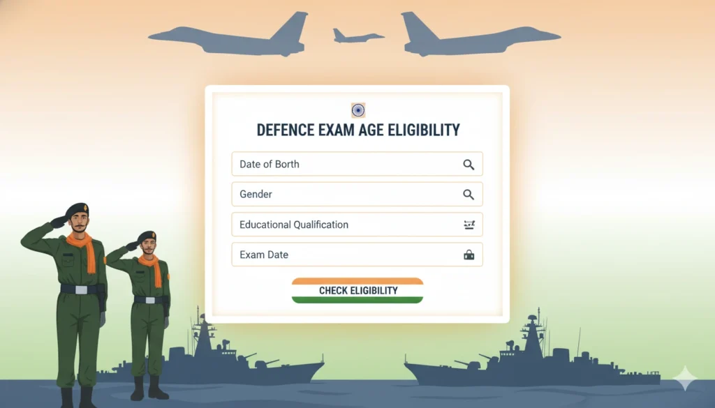 Age Limit Calculator for CDS ,NDA, OTA, AFCAT and Other Defence Exams