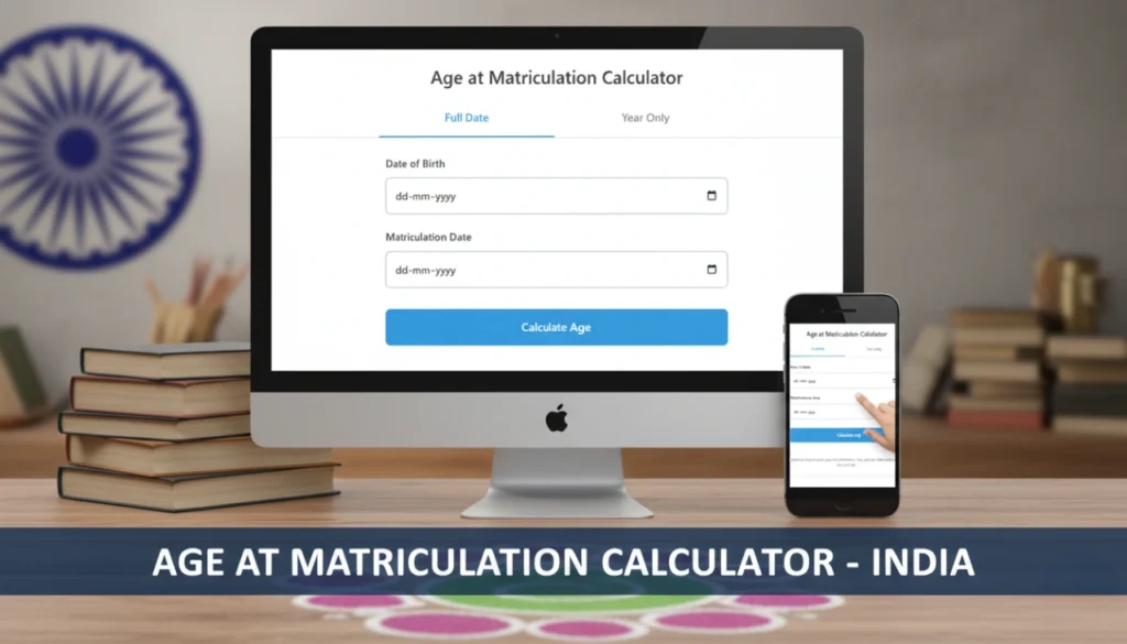 Age at Matriculation Calculator | Class 10 Age Calculator