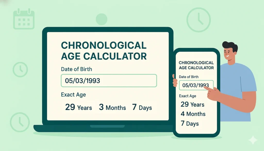 Chronological Age Calculator – Age in Years, Months, Days