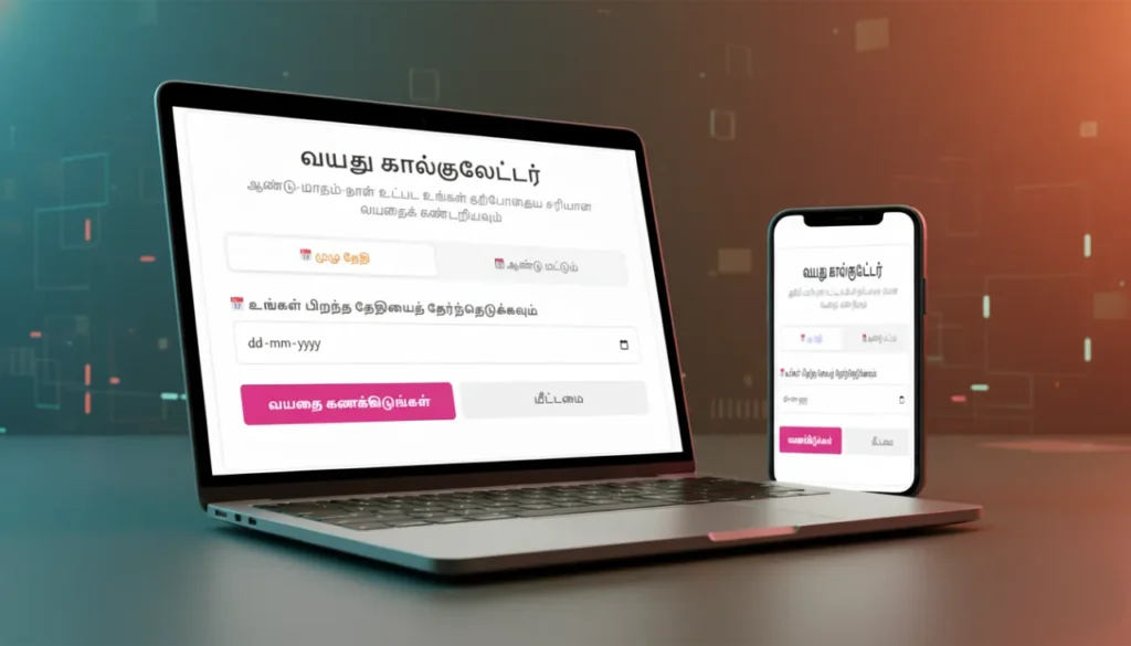 வயது கால்குலேட்டர் - Age Calculator in Tamil Free