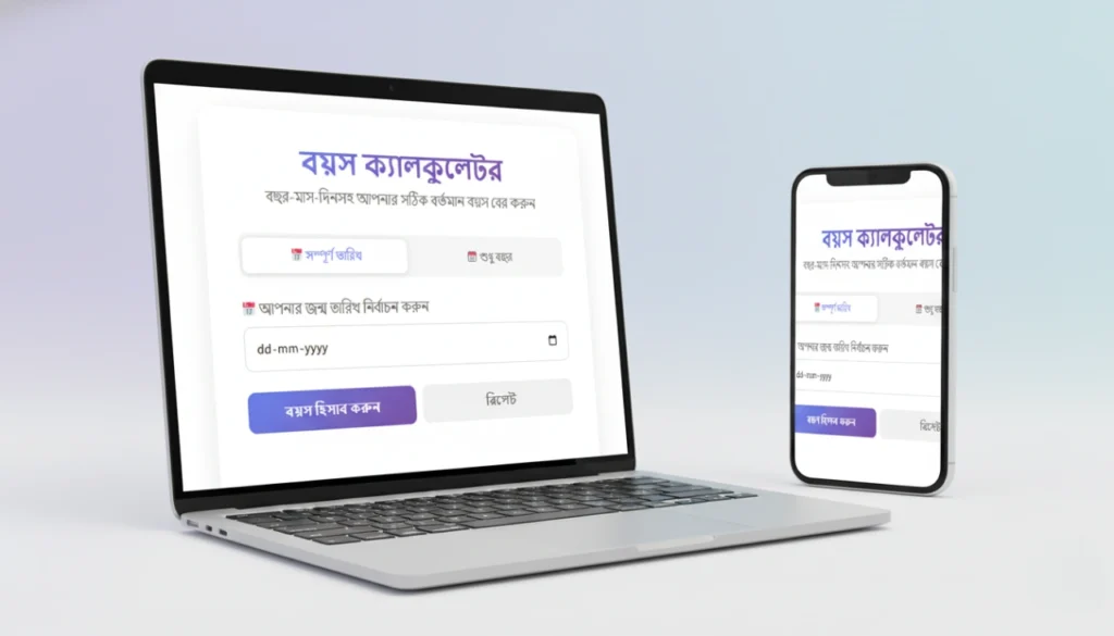 বয়স ক্যালকুলেটর - Age Calculator In Bengali