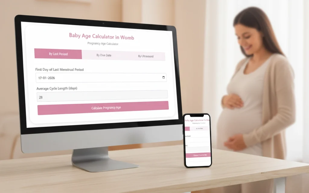 Baby Age Calculator in Womb by LMP, Due Date & Ultrasound